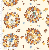 Make + Believe Winter Fruits Peter Rabbit Baumwolldrucke, 100 % Bio-Baumwolle, 112 cm breit, Digitaldrucke, ideal zum Basteln, Quilten, Patchworken